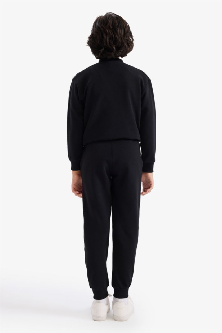 BOYS & TEENS Black Boy Elastic Waist Sweatpants