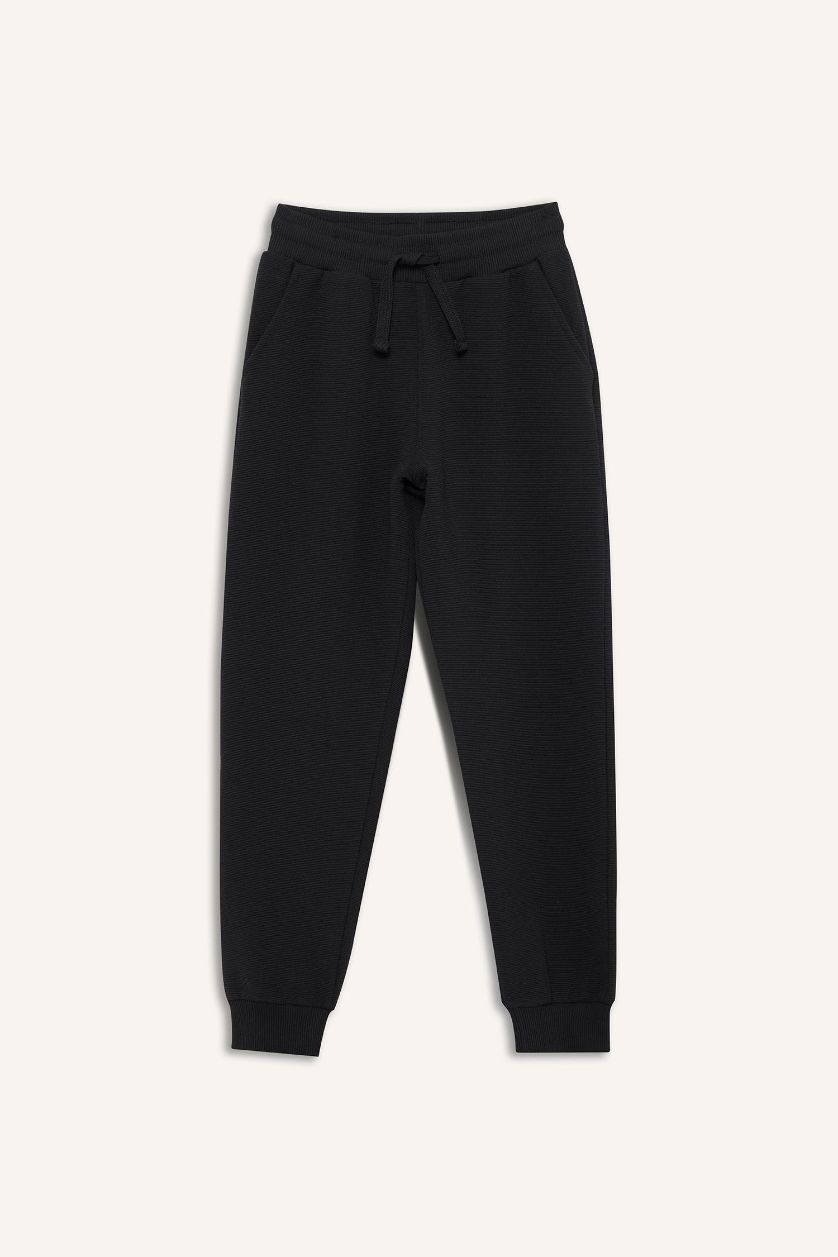 BOYS & TEENS Black Boy Elastic Waist Sweatpants