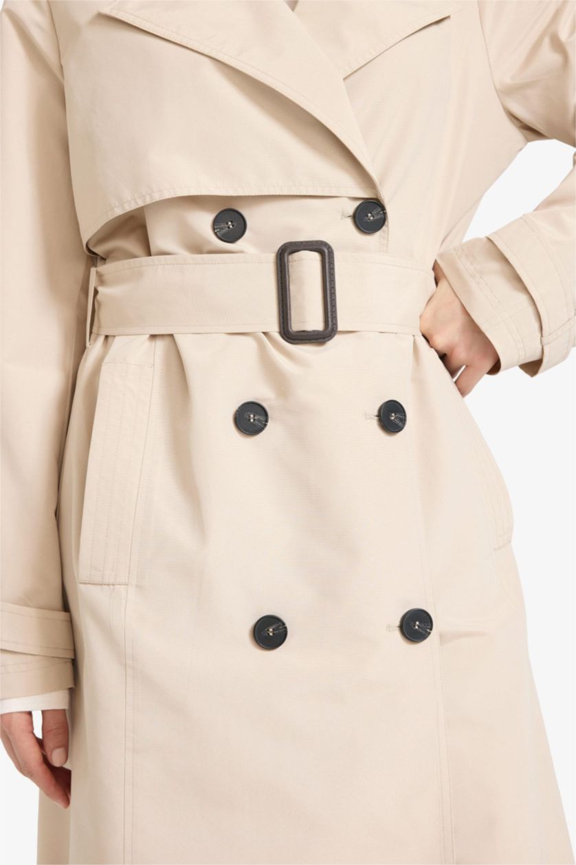 WOMAN Ecru Regular Fit Trench Coat