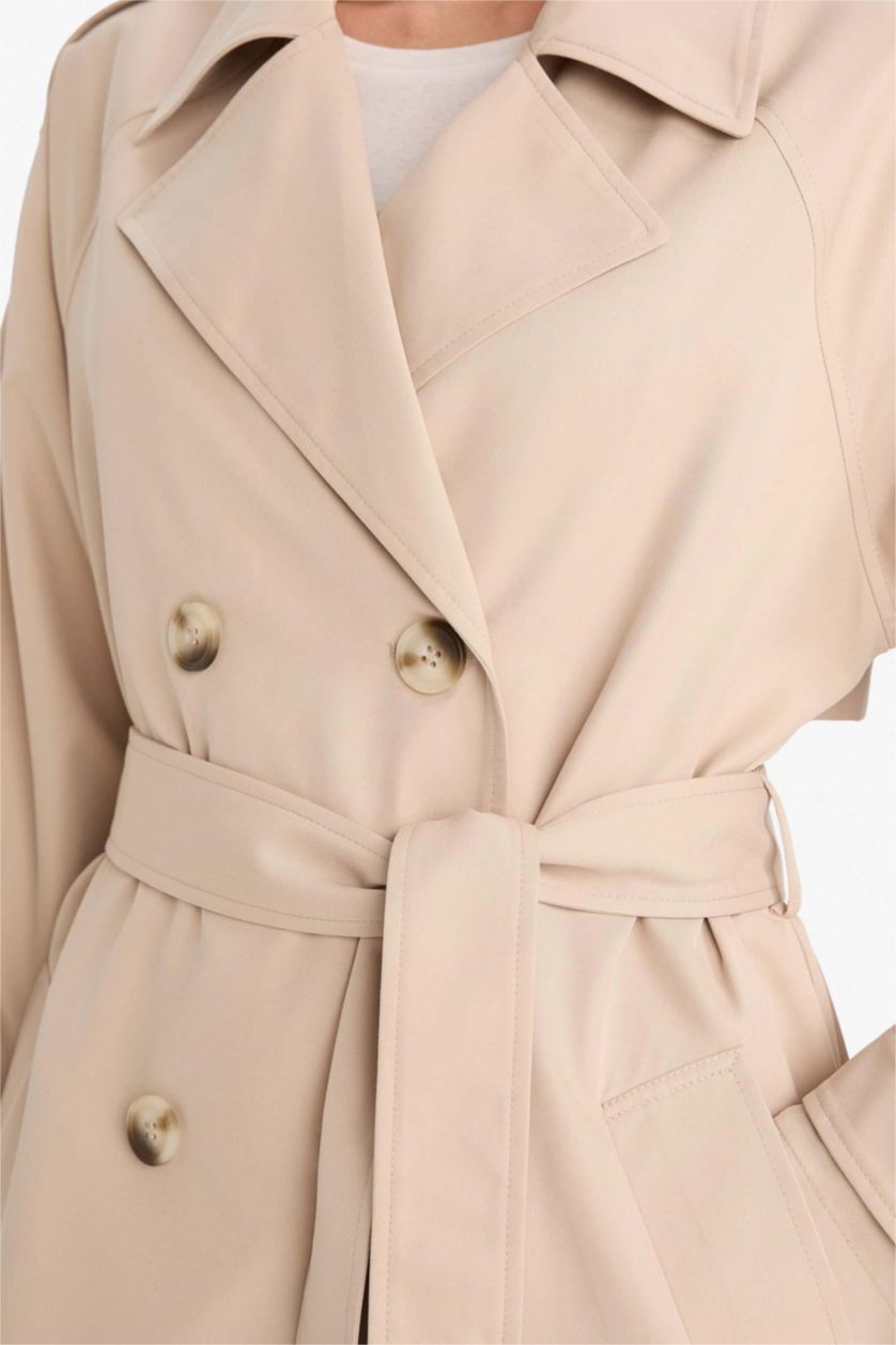 FEMME Beige Trenchs Coupe décontractée Imperméable