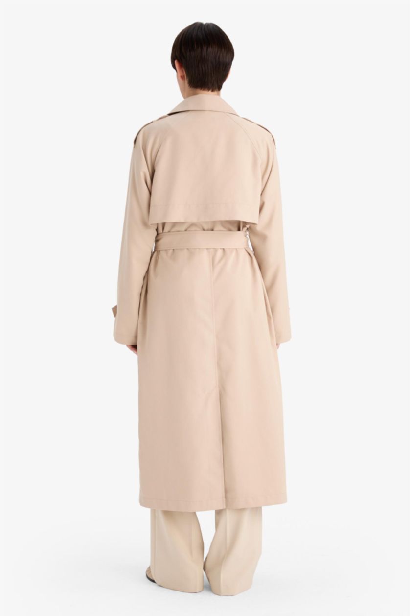FEMME Beige Trenchs Coupe décontractée Imperméable