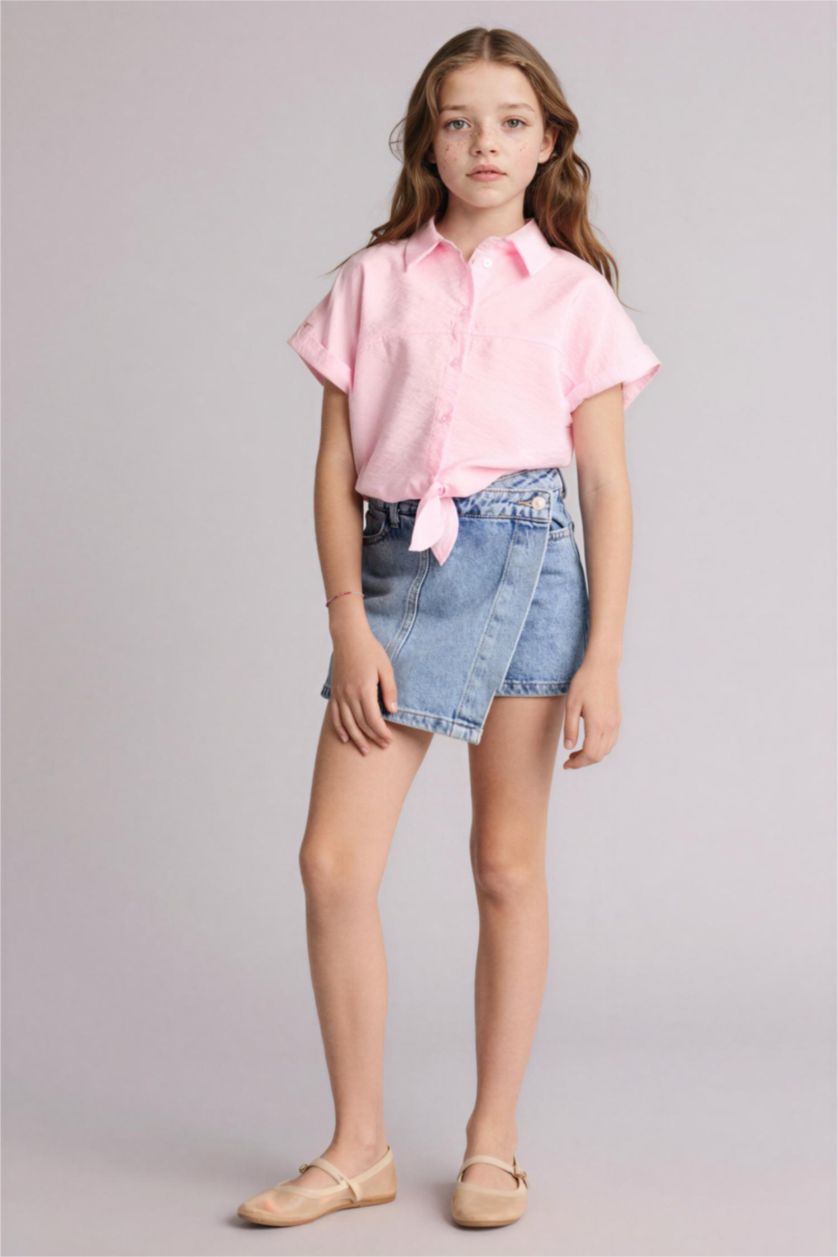 GIRLS & TEENS Pink Regular Fit Short Sleeve Shirt