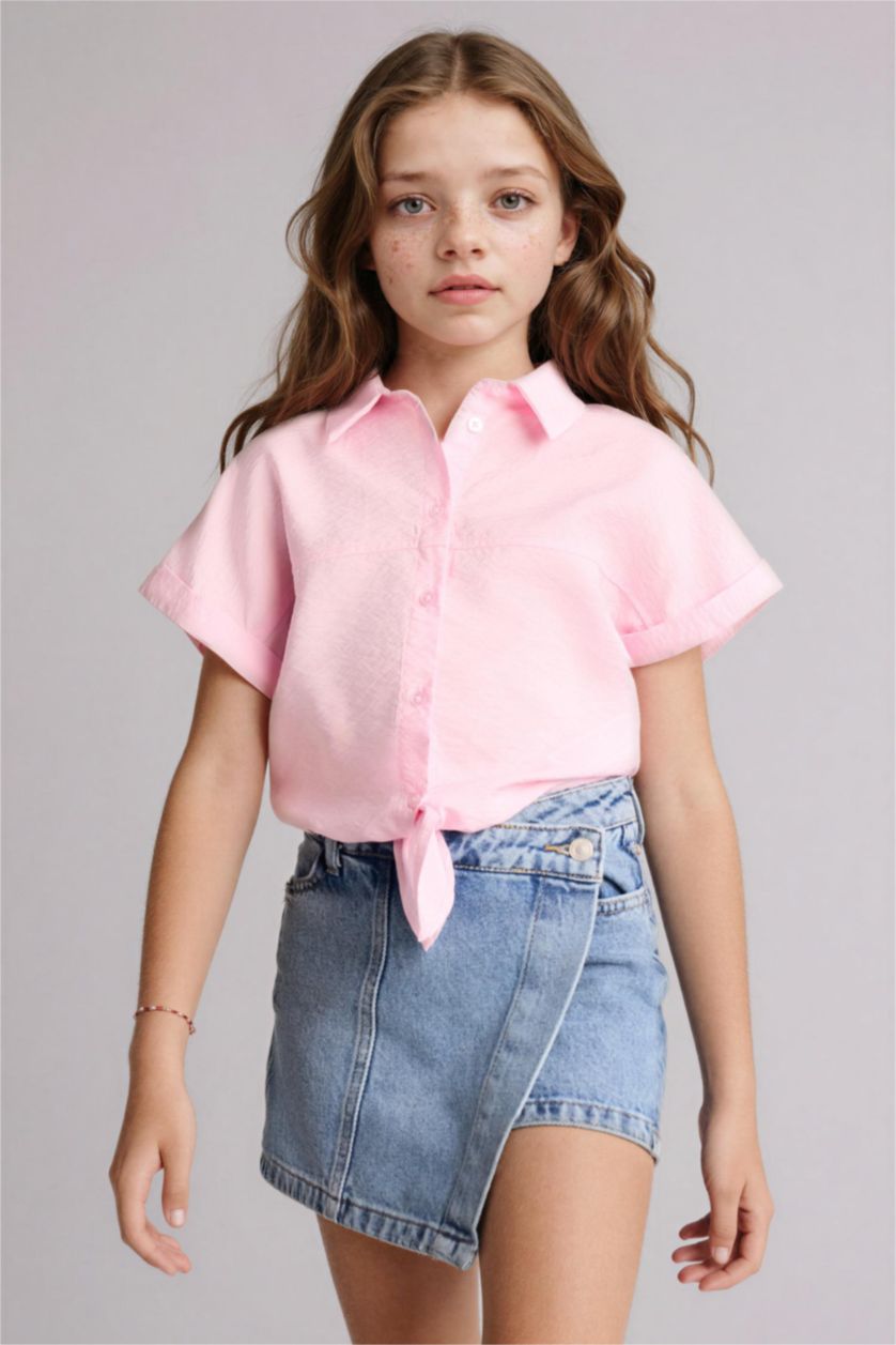 GIRLS & TEENS Pink Regular Fit Short Sleeve Shirt
