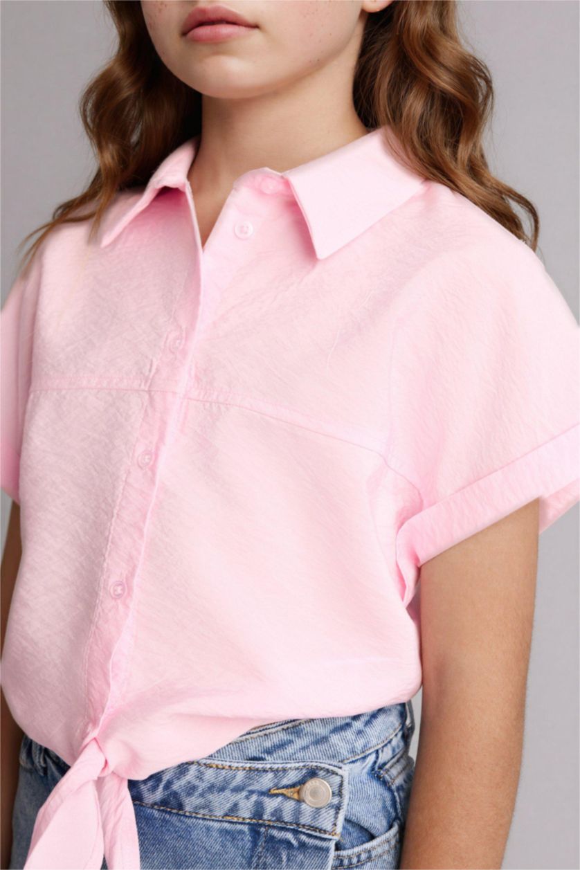 GIRLS & TEENS Pink Regular Fit Short Sleeve Shirt