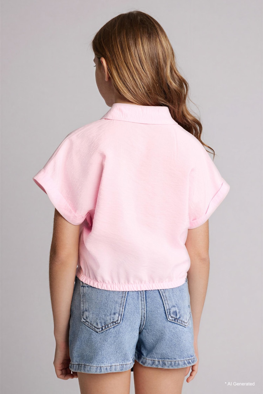 GIRLS & TEENS Pink Girl Regular Fit Short Sleeve Shirt