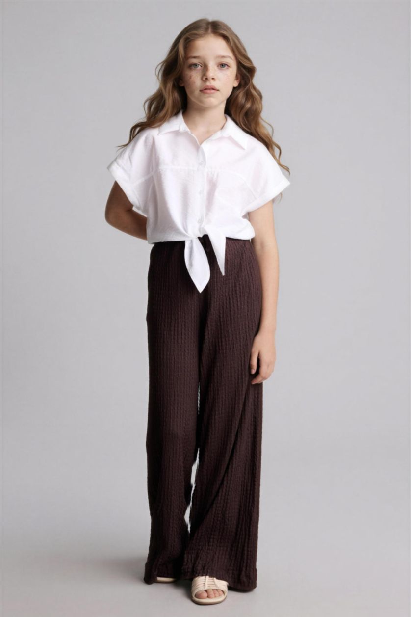 GIRLS & TEENS White Girl Regular Fit Short Sleeve Shirt