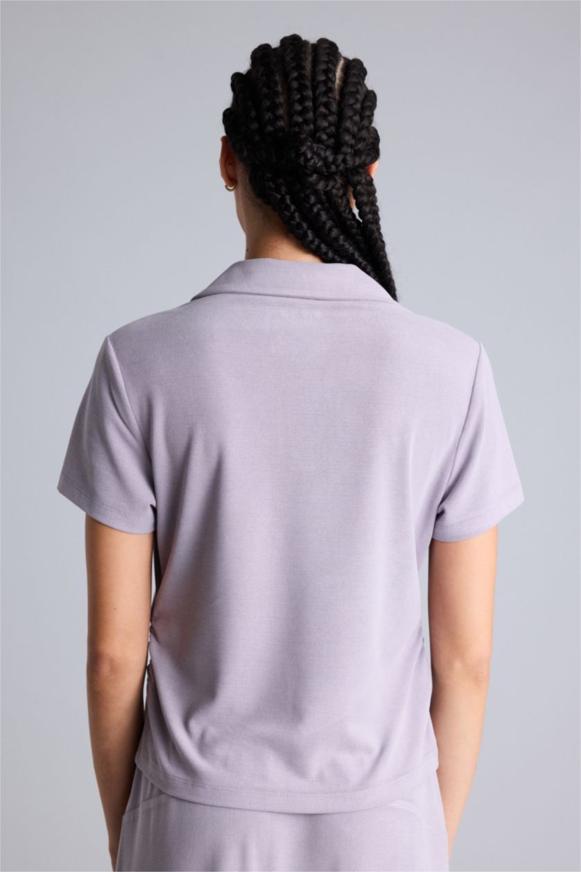 Женщины Бордовый Спортивная футболка поло Standard Fit