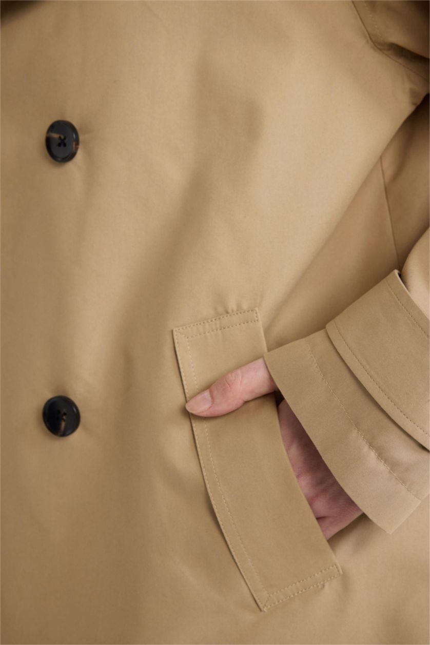 Kadın Bej Regular Fıt Trençkot