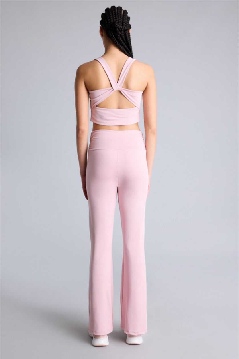 Kadın Gülkurusu Flare Fıt İspanyol Paça Sporcu Pantolon