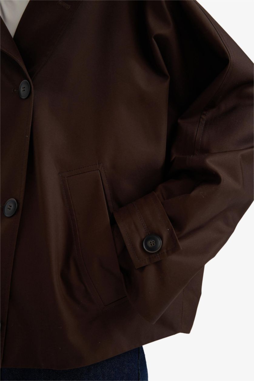 Kadın Kahve Oversıze Trençkot