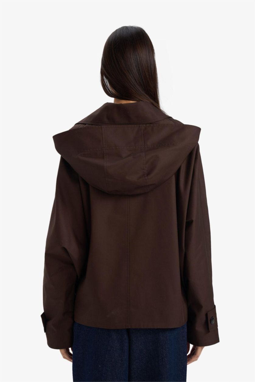 Kadın Kahve Oversıze Trençkot