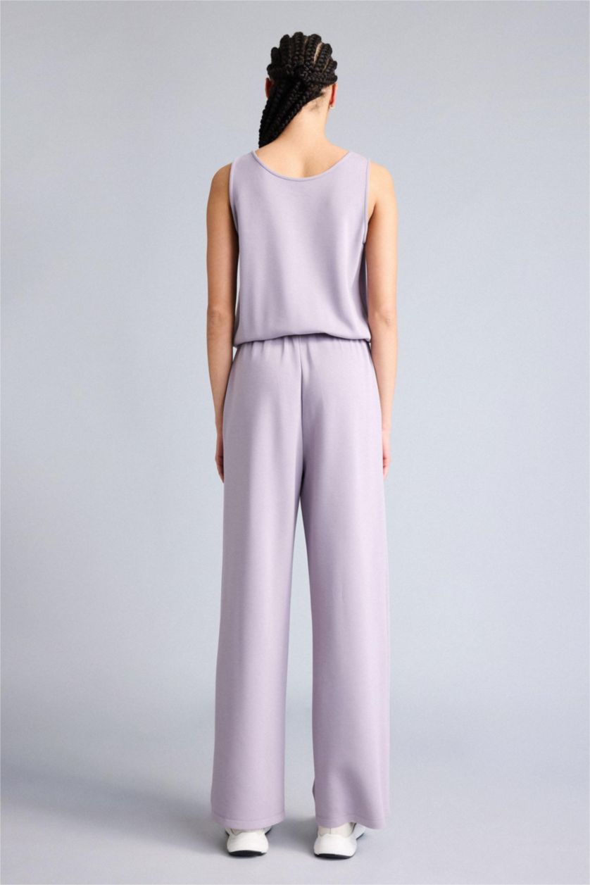 WOMAN LT.PLUM Standard Fit Modal Jumpsuit