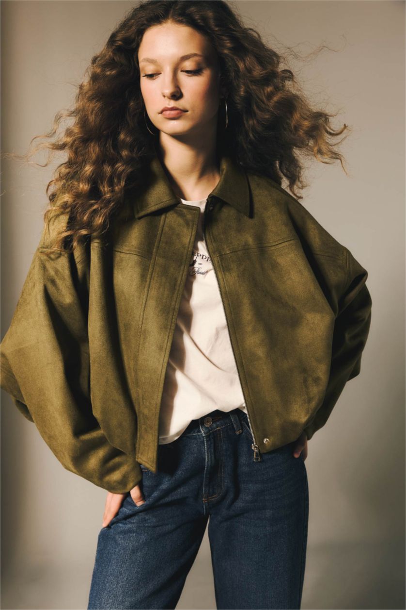 Kadın Haki Su Geçirmez Mont