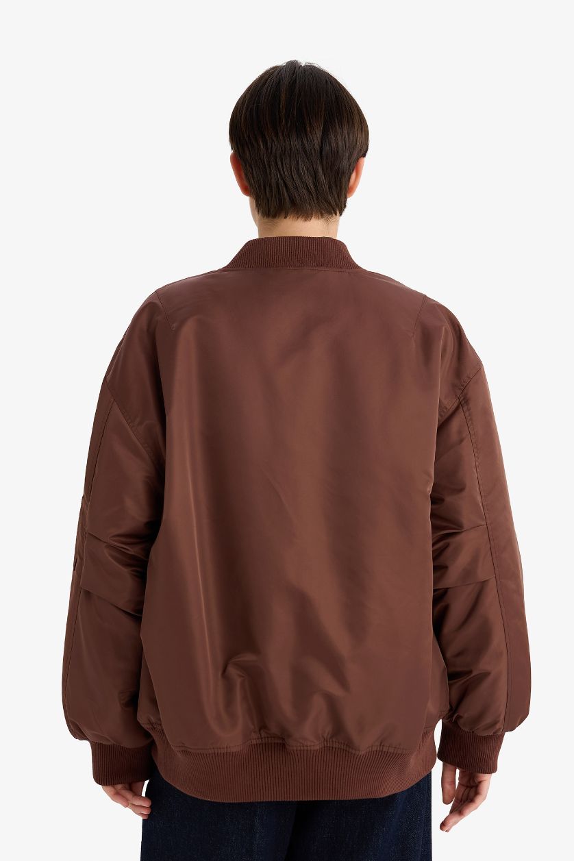 Kadın Kahve Su Geçirmez Bomber Mont