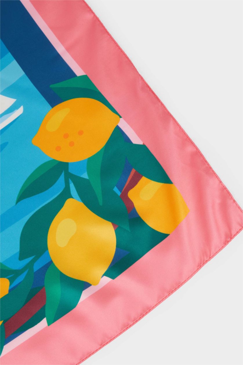 Kadın Lacivert Kadın İtalya Temalı Fular