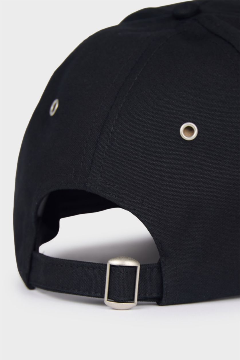 رجالي أسود قبعة كاب قطن بطبعة رجالي