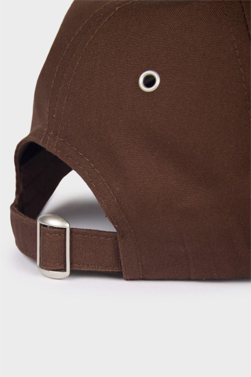 رجالي بني قبعة كاب قطن بطبعة رجالي