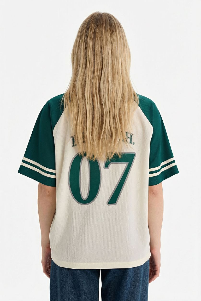 نساء اوف وايت تيشيرت نص ردن اوفر سايز من هاري بوتر