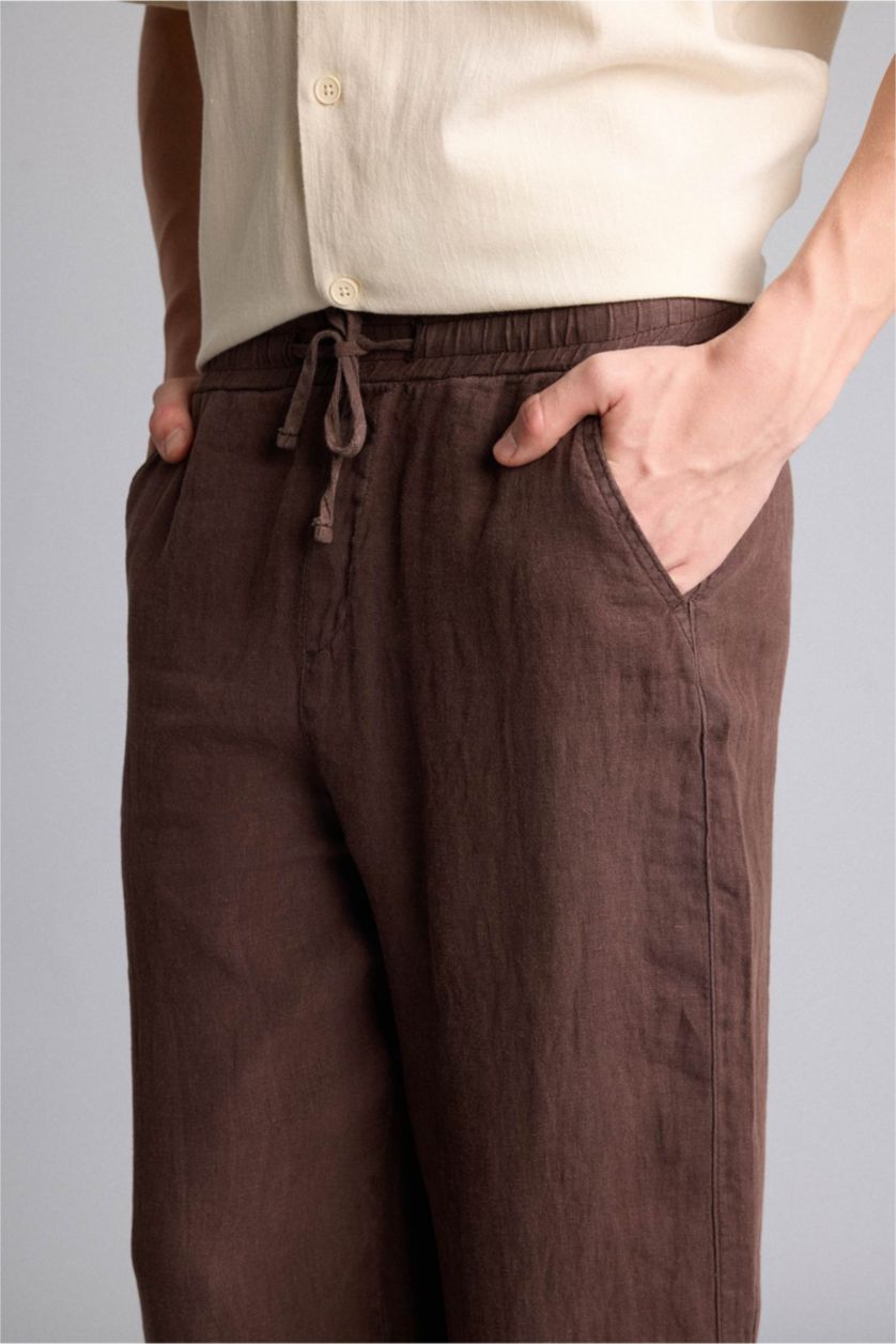 Erkek Kahve Wıde Leg Pantolon