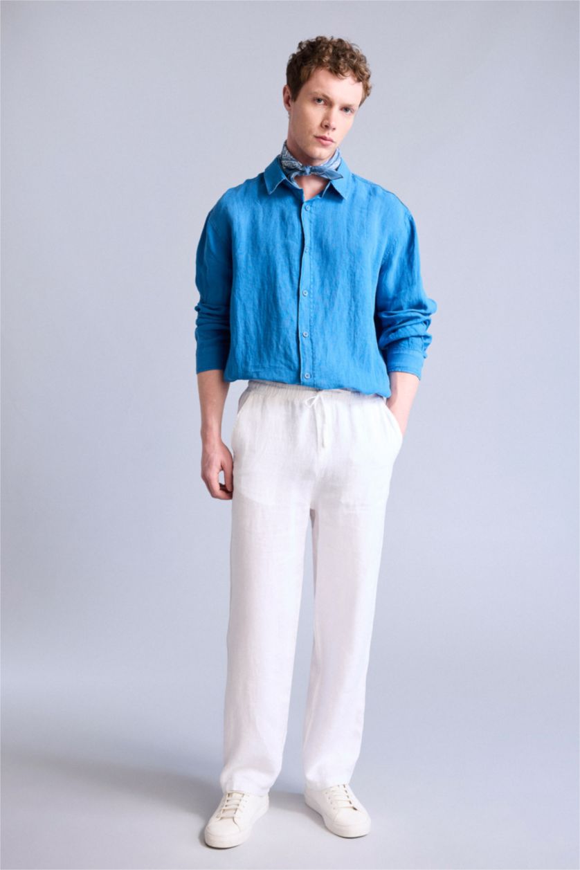 Men Royal Relax Fit Woven Long Sleeve Shirt