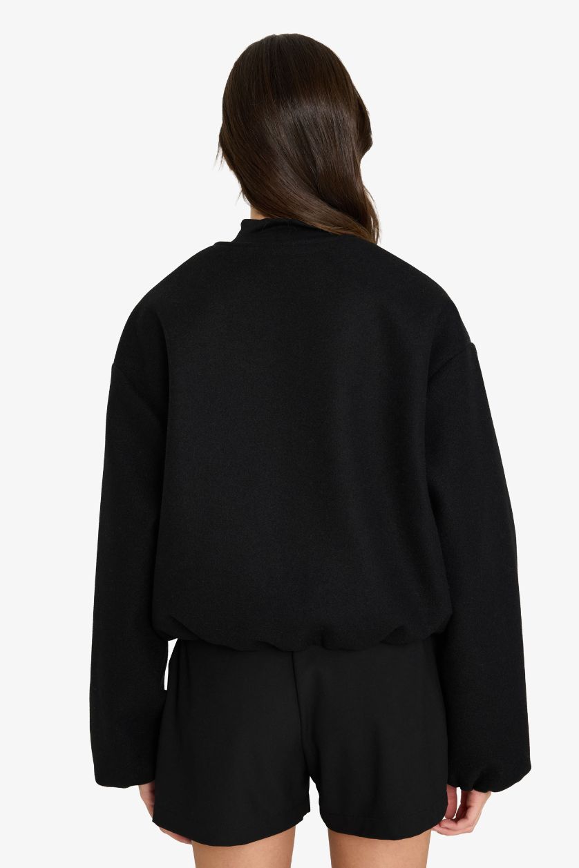 Woman Black Regular Fit Cachet Jacket