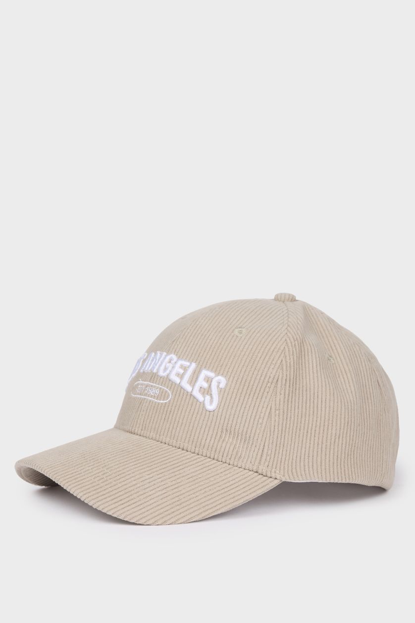 MAN Stone Man Embroidered Corduroy Cap