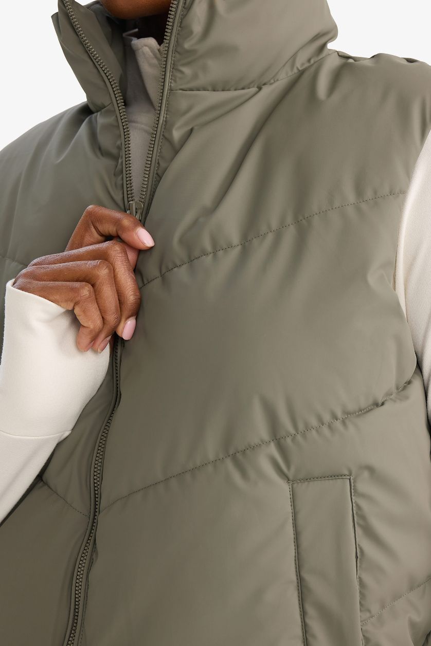 Kadın Haki Regular Fıt Yelek