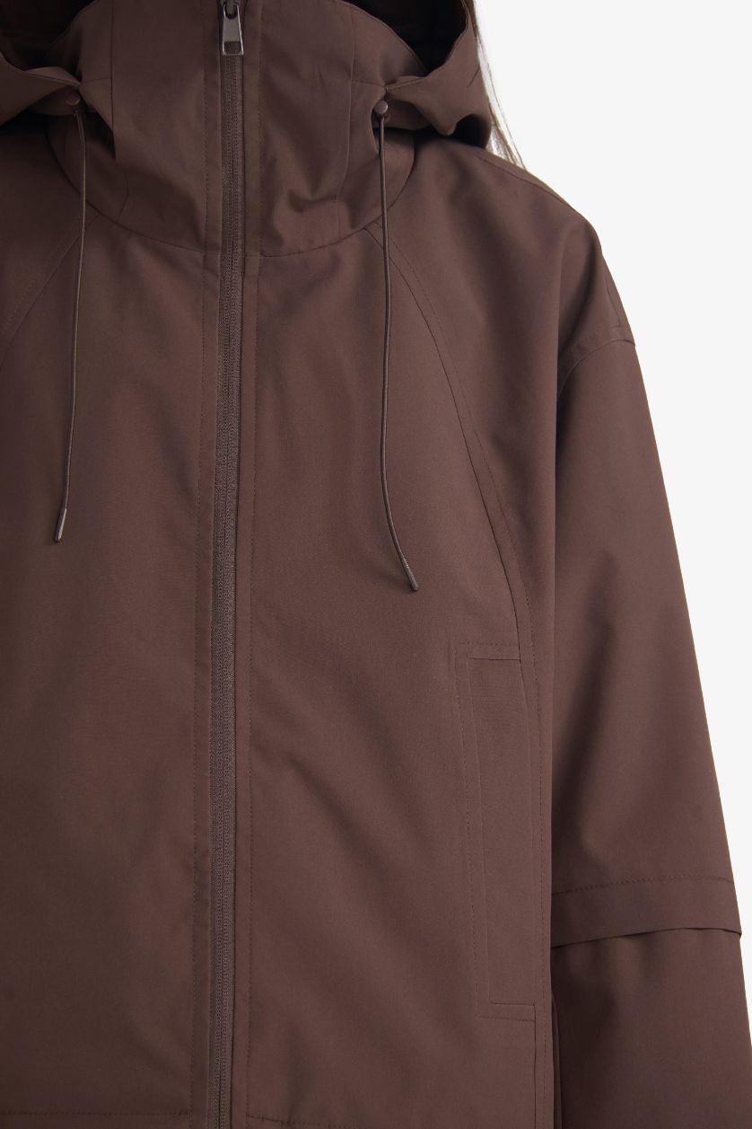 Woman Brown Regular Fit Waterproof Raincoat