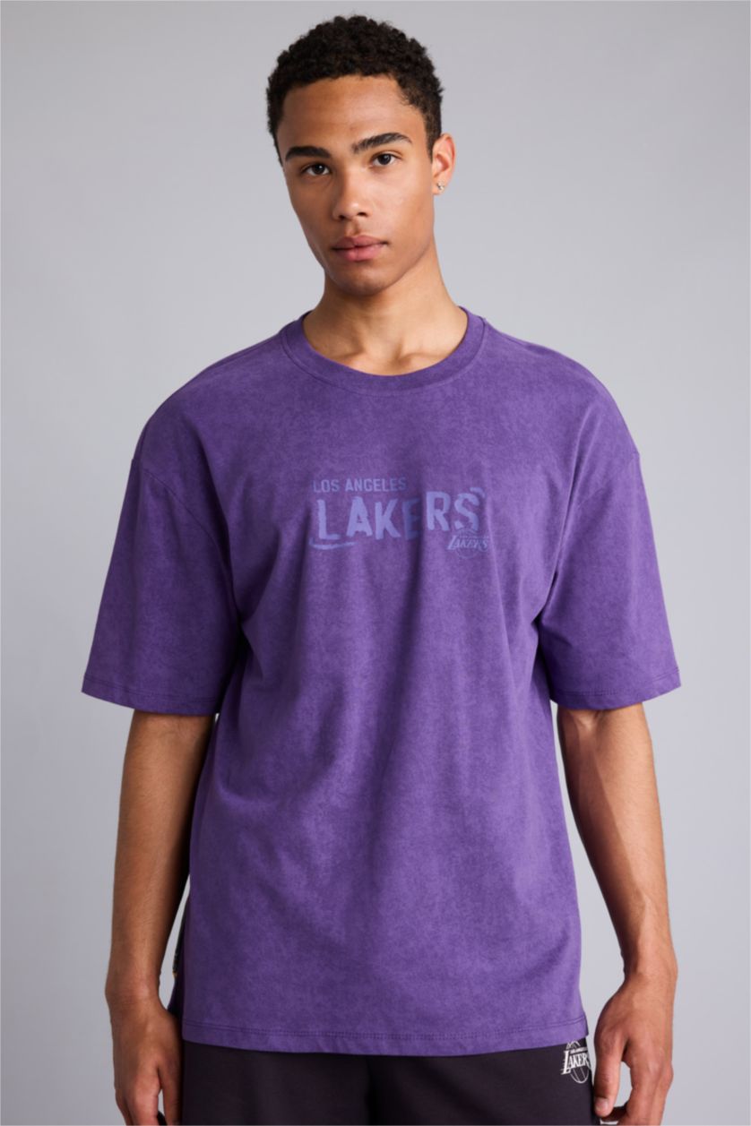 HOMME Violet T-shirt NBA Los Angeles Lakers à manches courtes