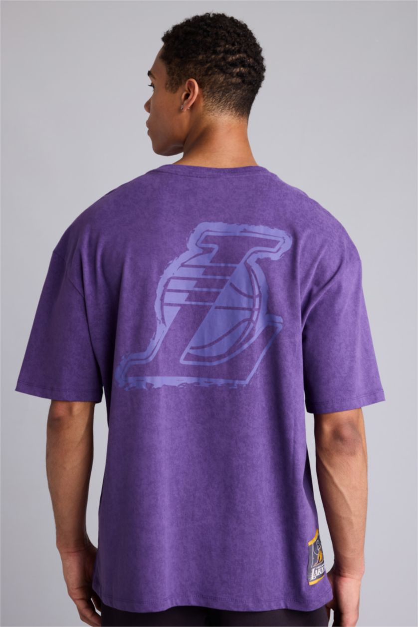 HOMME Violet T-shirt NBA Los Angeles Lakers à manches courtes