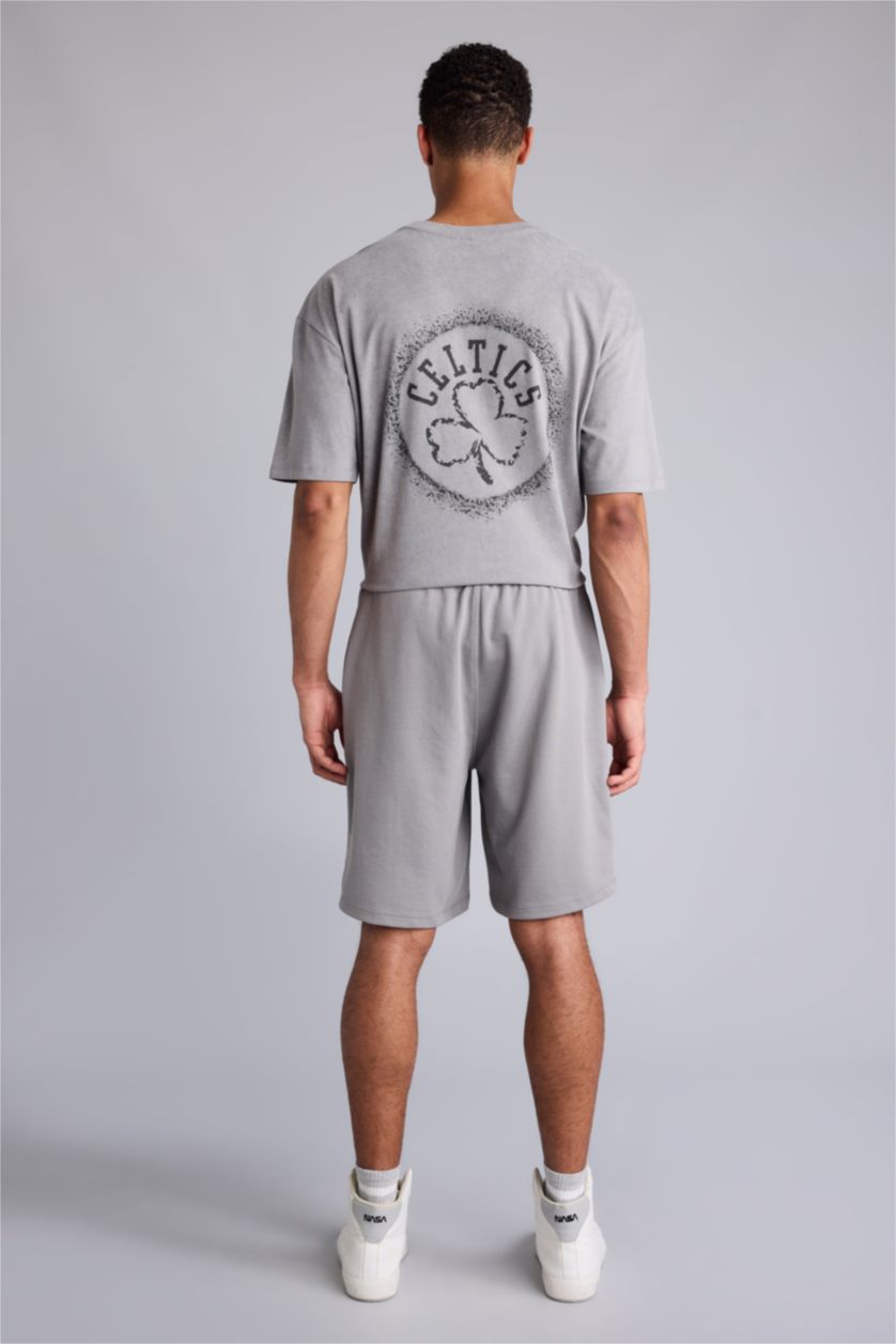 Erkek Gri NBA Boston Şort