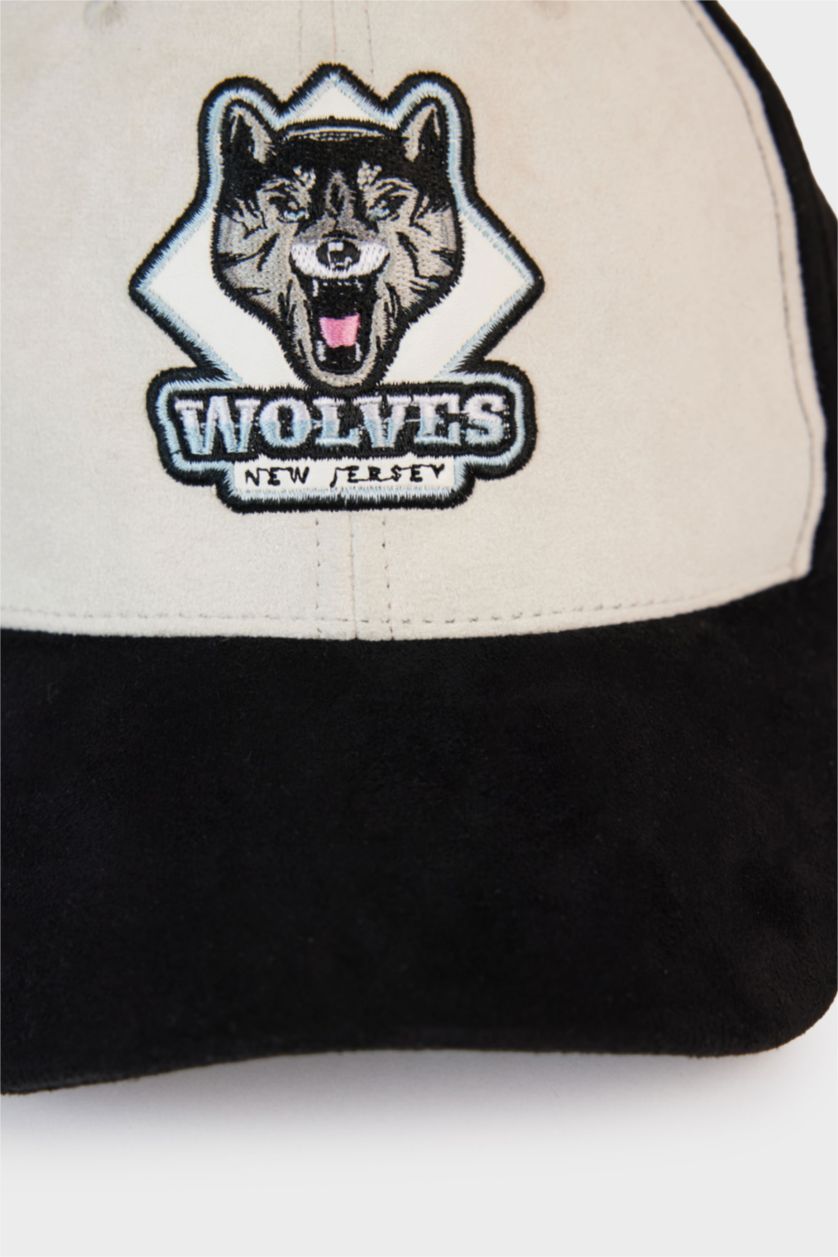 Erkek Taş Erkek Etiket Baskılı Süet Cap Şapka