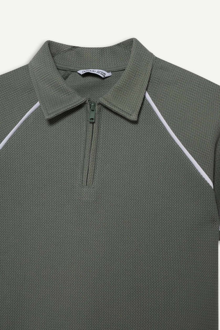 Erkek Çocuk - Genç Erkek Açık Yeşil Regular Fıt Polo Yaka Kısa Kollu Polo Tişört Erkek Çocuk