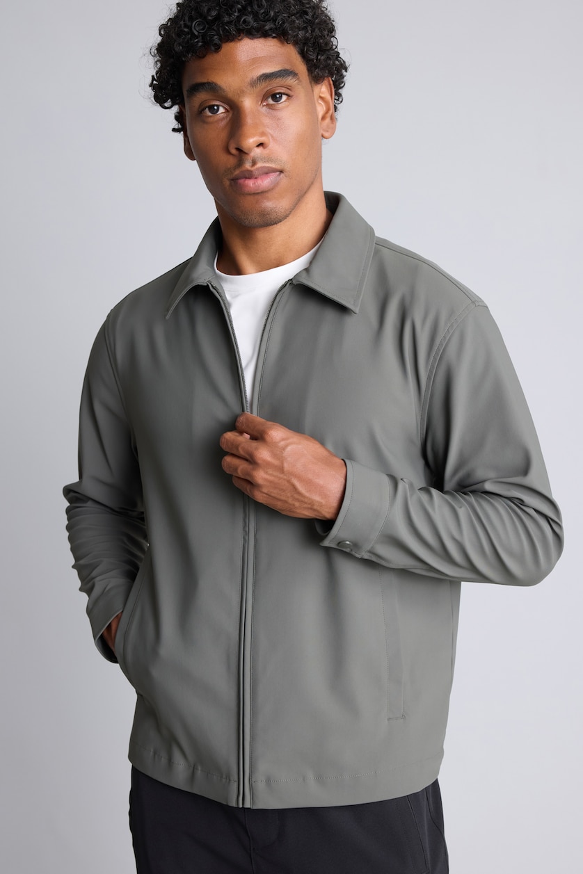 Men Dark Khaki Puffer Jacket
