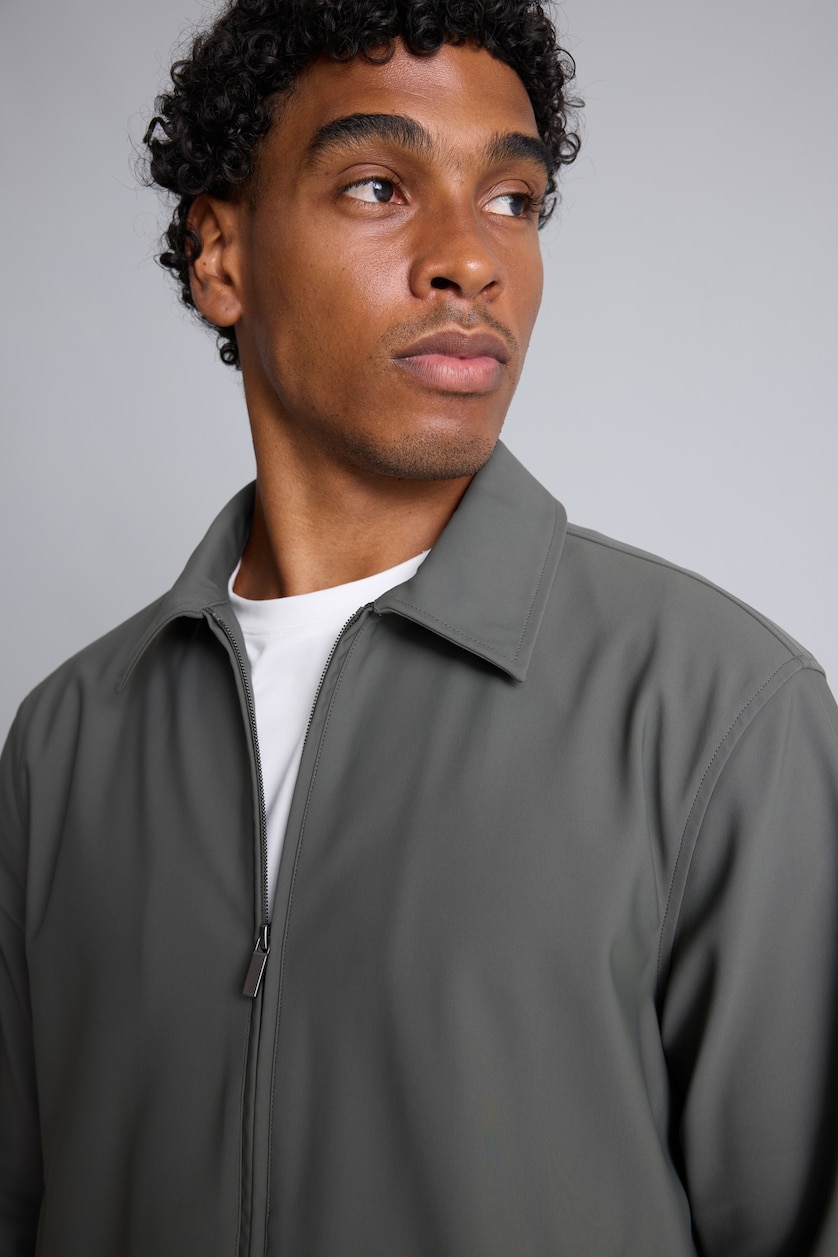 Men Dark Khaki Puffer Jacket