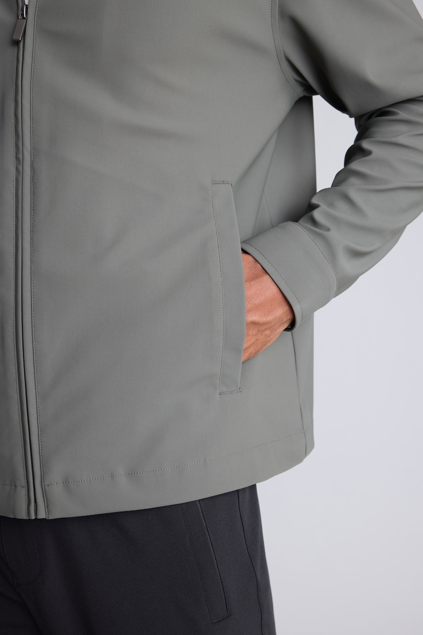 Men Dark Khaki Puffer Jacket