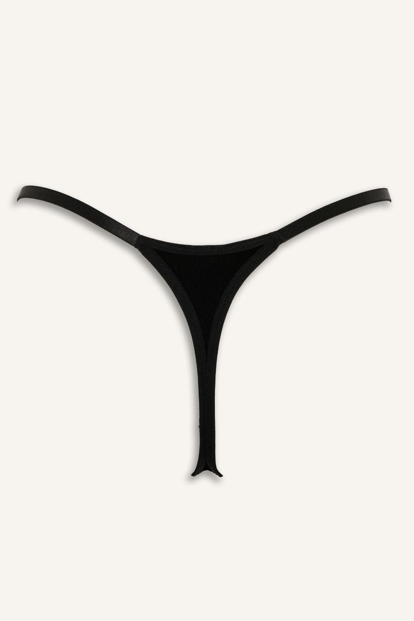 Kadın Siyah Kadife Külot