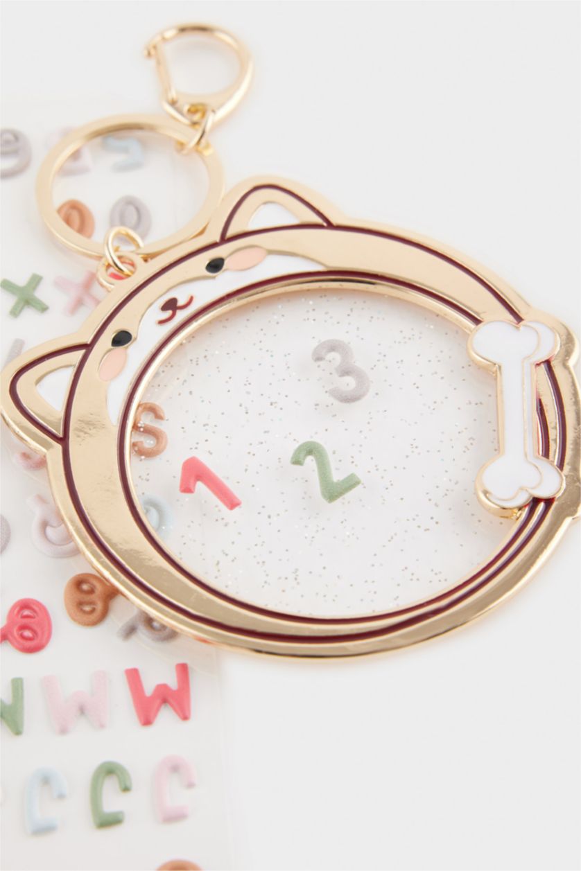 Kadın Karma Kadın Köpek Temalı Harfli Charm Anahtarlık