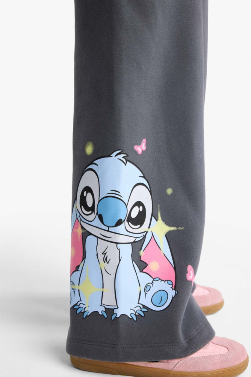 Kız Çocuk - Genç Kız Antrasit Disney Lilo & Stitch 2'li Takım Sweatshirt Eşofman Altı Kız Çocuk