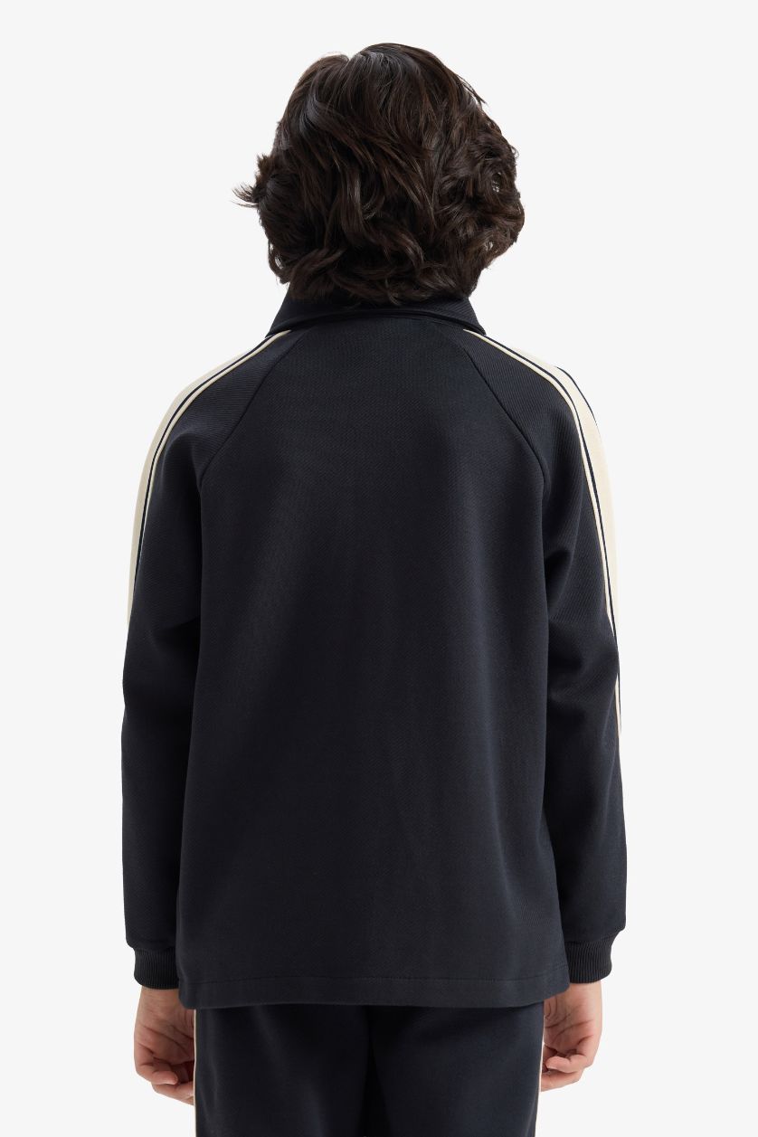 GARÇONS Marin Cardigan Col Polo