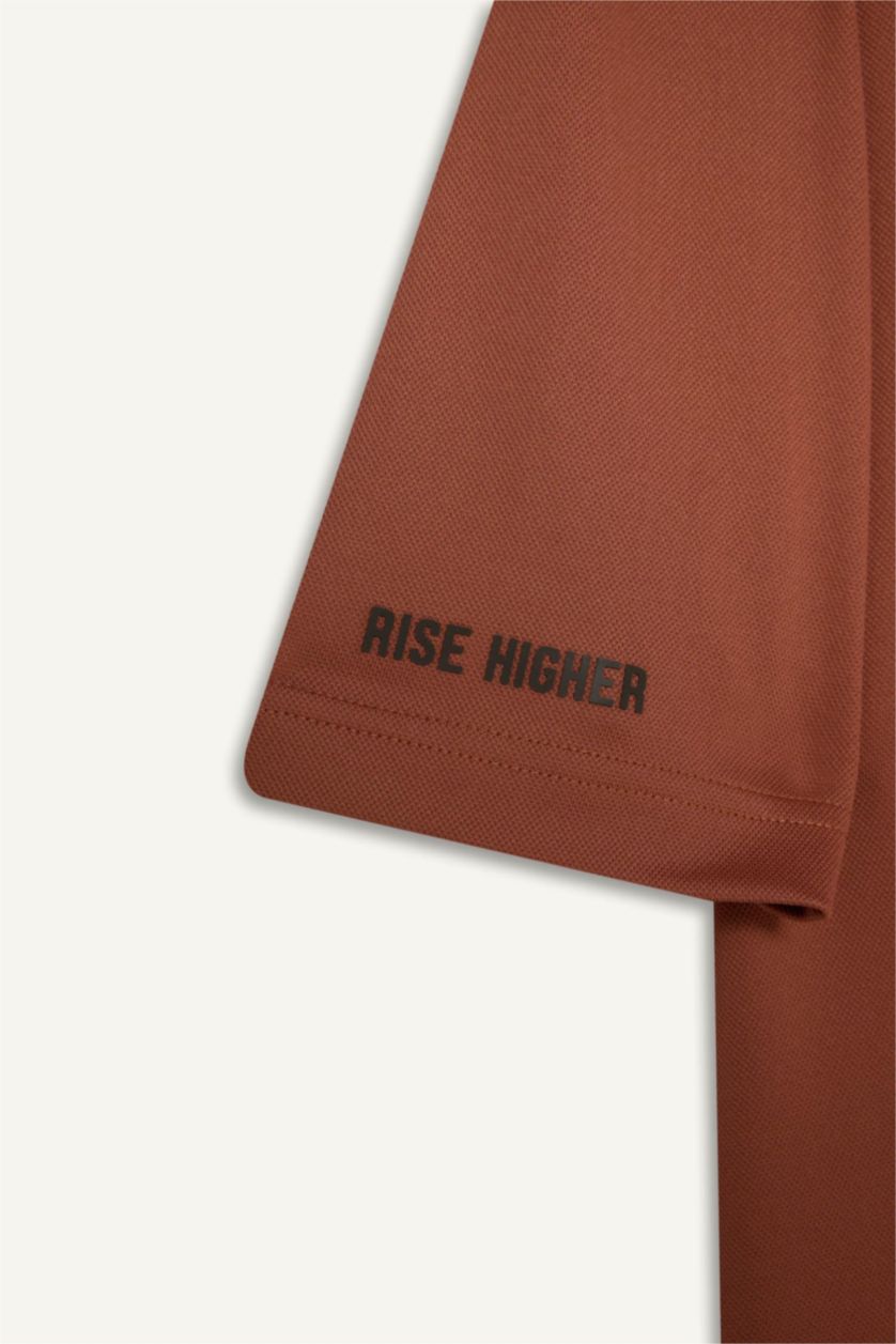 Erkek Açık Kahve Standart Fıt Polo Tişört