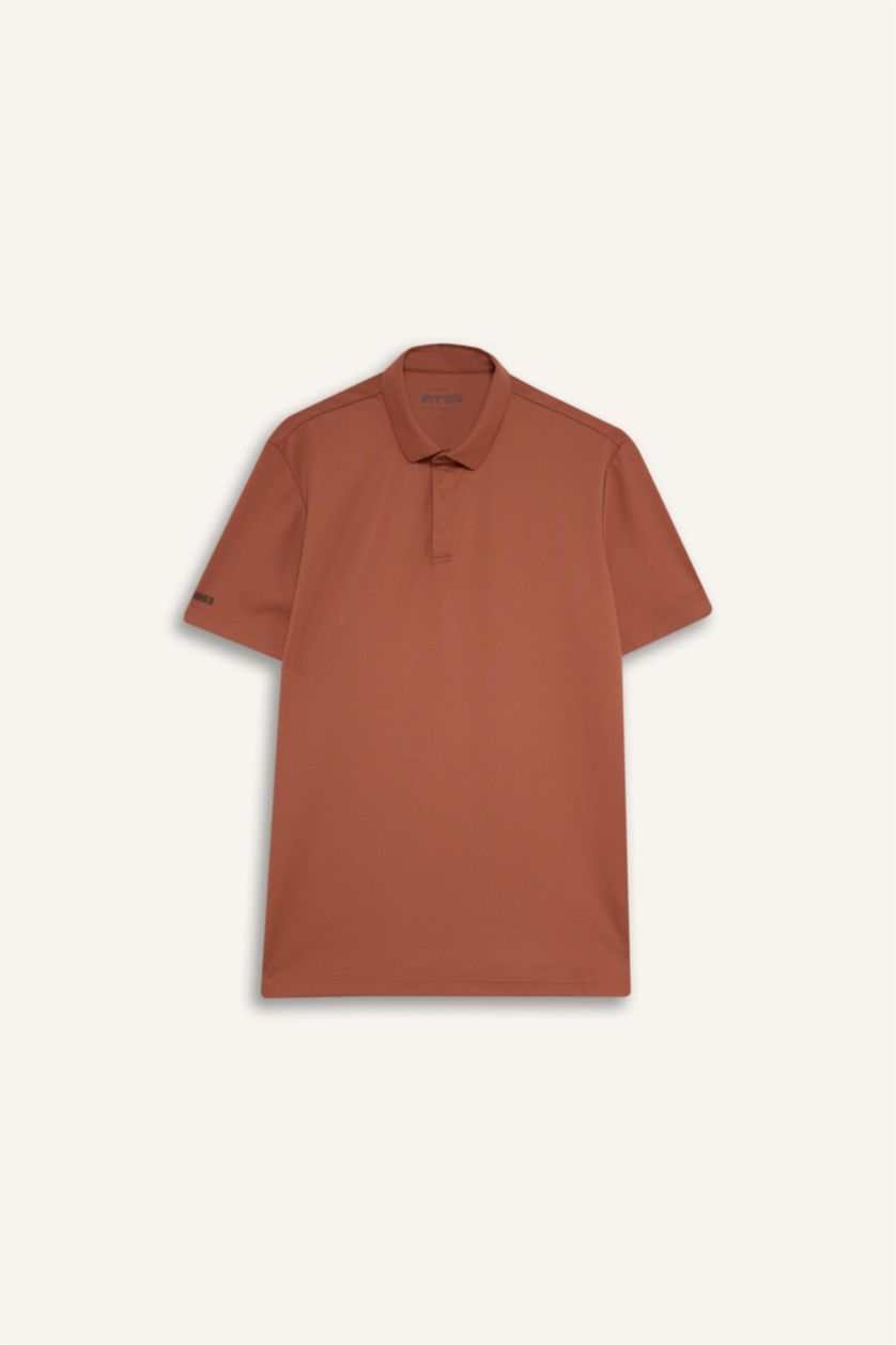 Erkek Açık Kahve Standart Fıt Polo Tişört