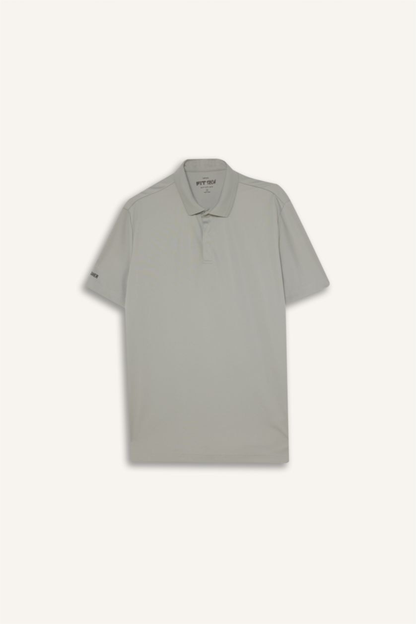 Man Light Grey Man Short Sleeve Polo T-shirt