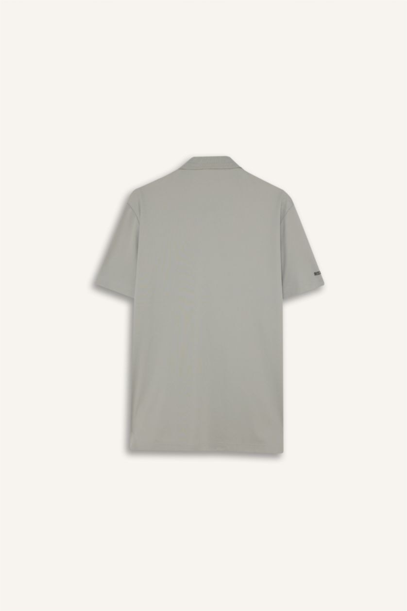 Man Light Grey Man Short Sleeve Polo T-shirt