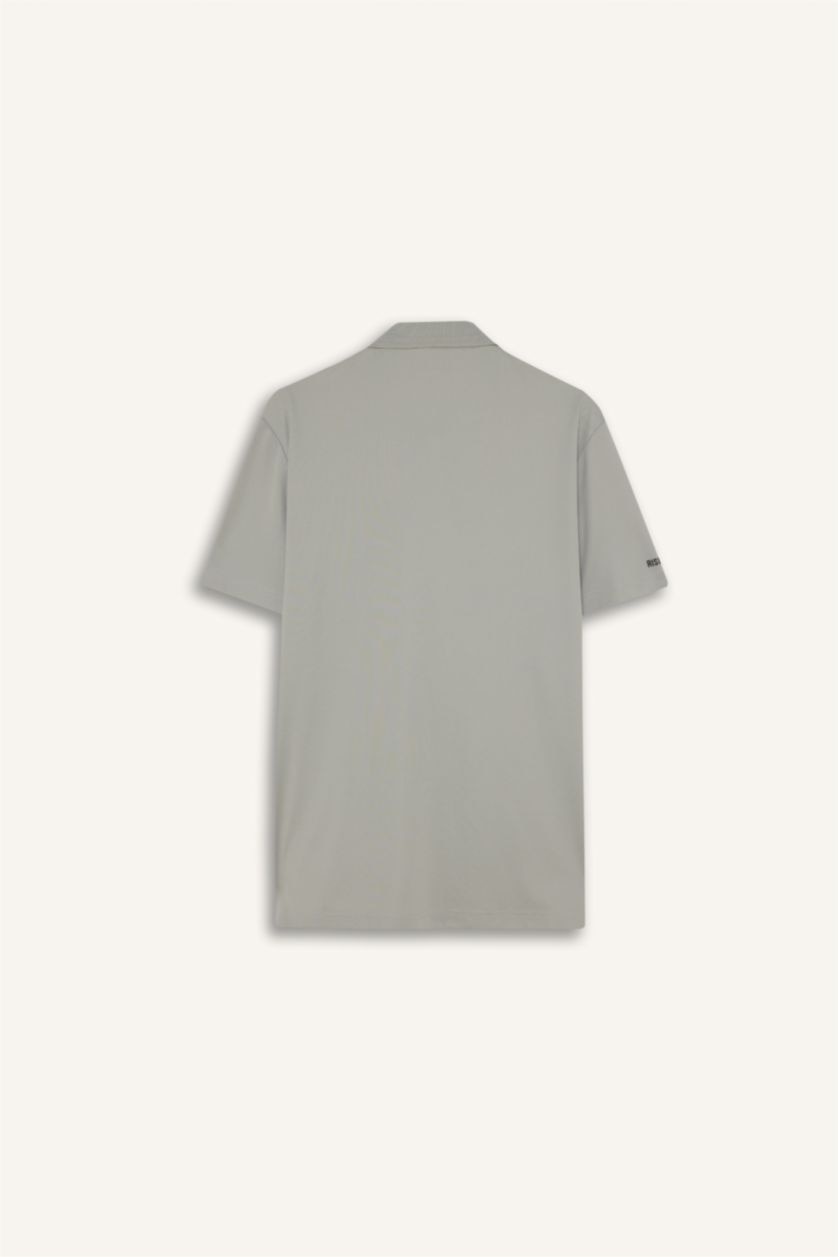 Мужчины Светло-серый Футболка поло Standard Fit с коротким рукавом