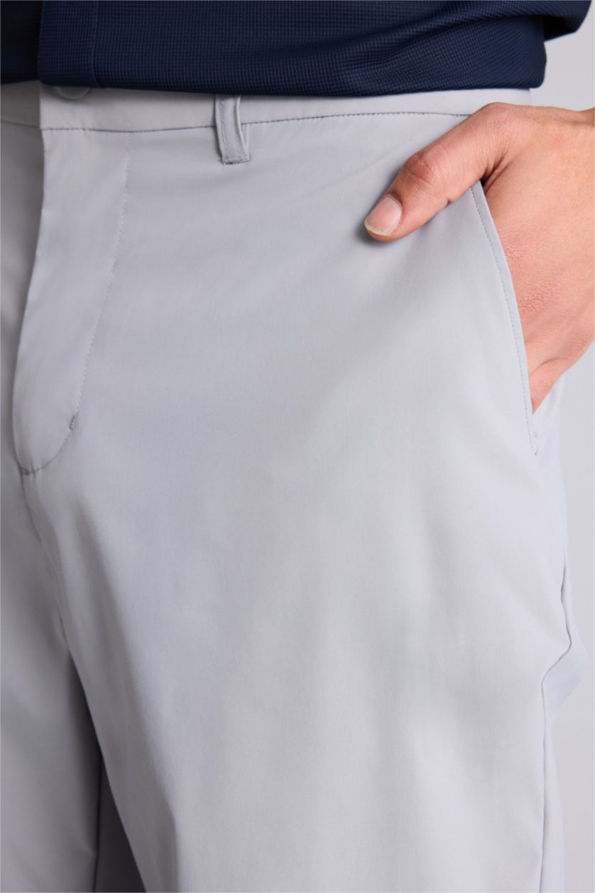 Man Light Grey Standard Fit Trousers