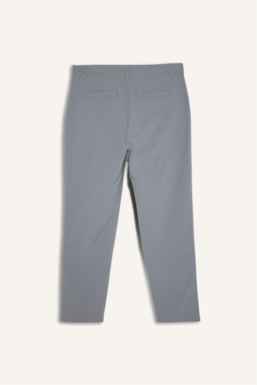 Man Light Grey Standard Fit Trousers