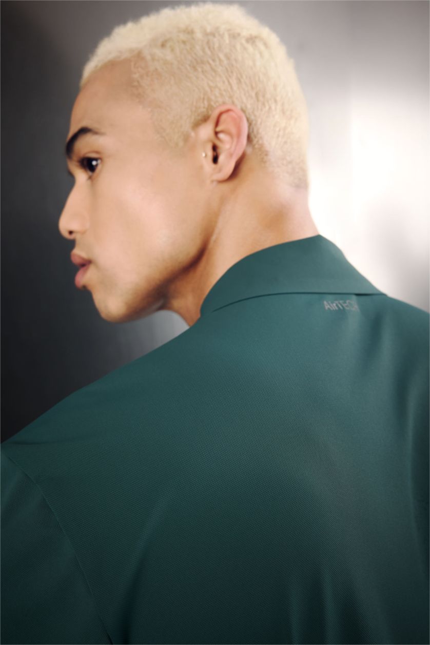 MAN Green Slim Fit Short Sleeve Polo T-Shirt