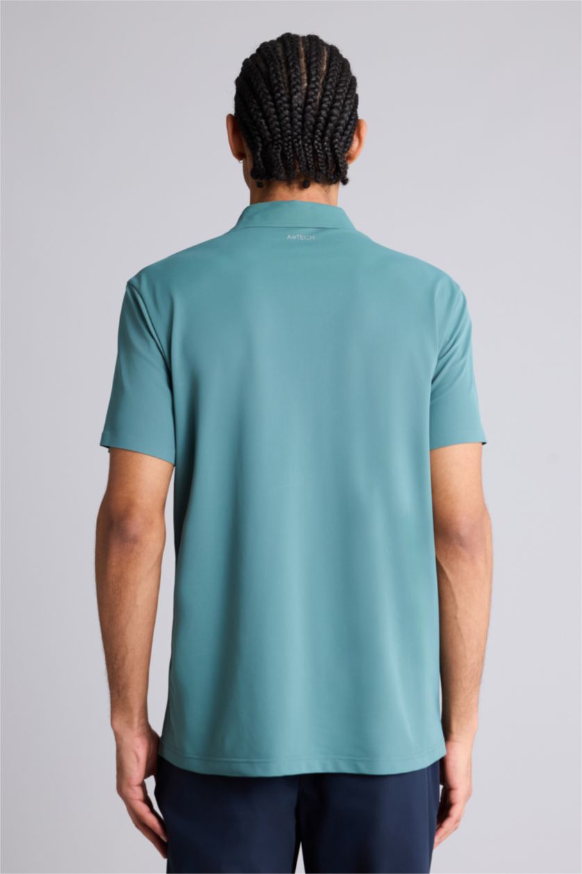 MAN Green Slim Fit Short Sleeve Polo T-Shirt