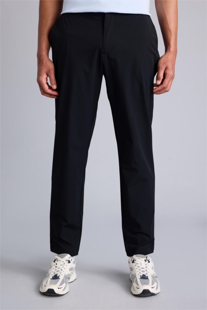 Erkek Siyah Slım Fıt Pantolon